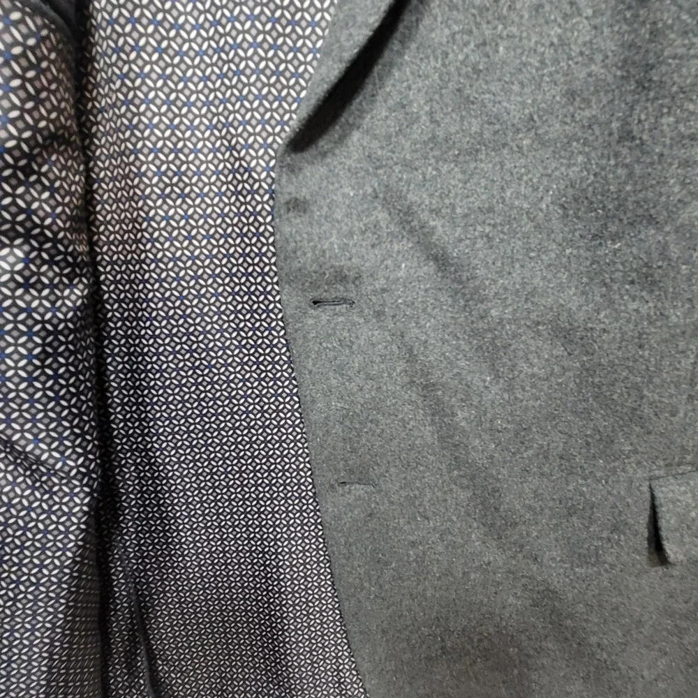 Pierre Loren Blazer Classic Fit Sport Coat Charcoal 56R W/Suit Bag & Hanger